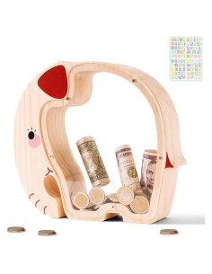 Hucha de Elefante de Madera Uniwooder Grande 24.99x22cm