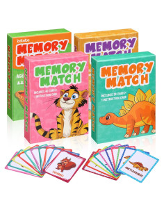 Juego de Memoria Zubebe para Niños - 4 Temas Educativos