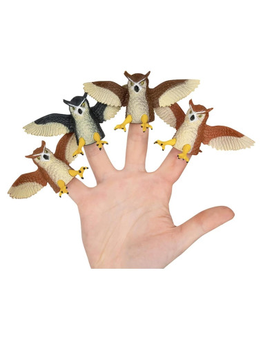 Títeres de dedo de búho Mcphee - Paquete de 4 unidades