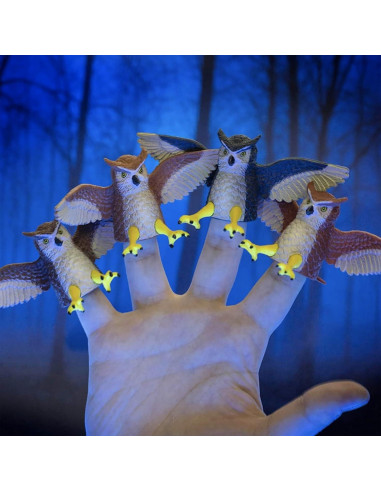 Títeres de dedo de búho Mcphee - Paquete de 4 unidades