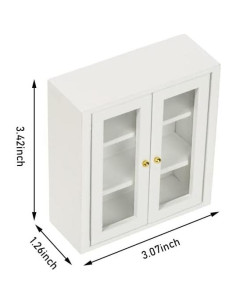 Armario de Pared Miniatura Cutemini 1:12 Blanco Madera 2