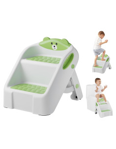 Escalera Plegable Antideslizante Bonbay Verde 2 Escalones