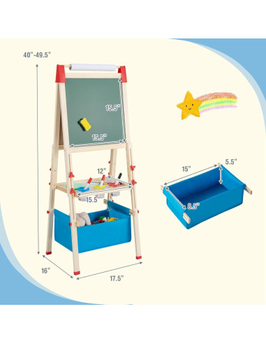 Caballete de Arte Ajustable MAT EXPERT para Niños 3+