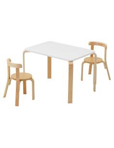 Conjunto de Mesa y 2 Sillas Swegrow para Niños de Madera