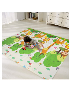 Alfombra de Juego BAMMAX Jirafas 178x198 cm Impermeable