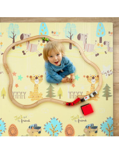 Alfombra de Juego BAMMAX Jirafas 178x198 cm Impermeable 2