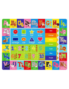 Alfombra de Juego Kentaly 1x1.52m Educativa Animales ABC