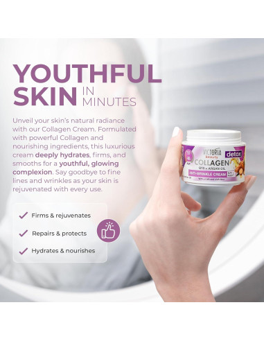 Crema Facial Hidratante Anti-Envejecimiento Victoria Beauty 50 ml