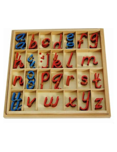 Alfabeto Móvil D'Nealian Elite Montessori - Letras de Madera