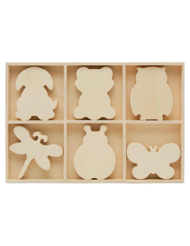 Bandejas de Madera Natural para Clasificación Woodpeckers - 2 Piezas