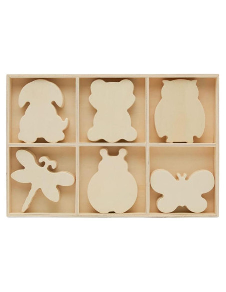 Bandejas de Madera Natural para Clasificación Woodpeckers - 2 Piezas