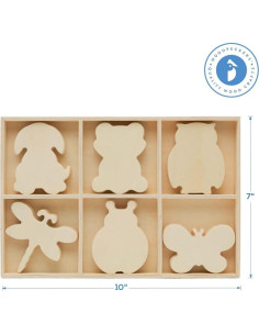 Bandejas de Madera Natural para Clasificación Woodpeckers - 2 Piezas 2