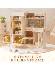 Cocina de Juguete de Madera ROBUD con 17 Accesorios Realistas 2