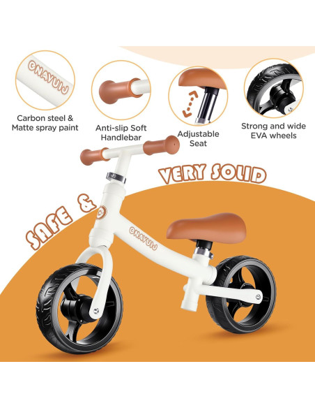 Bicicleta de Equilibrio GNAYUIJ G08 para Niños 1-4 Años