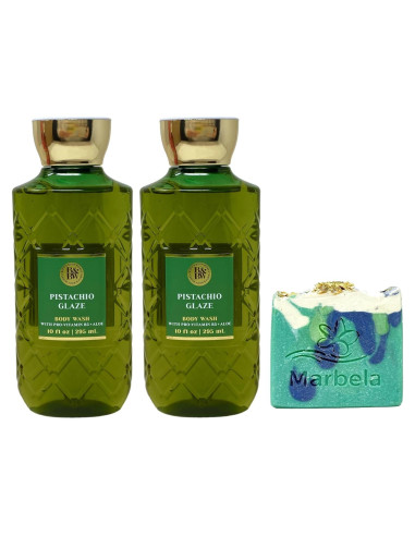 Set de 2 Gel de Ducha Baño y Cuerpo Trabajos Glaseado de Pistacho 295 mL