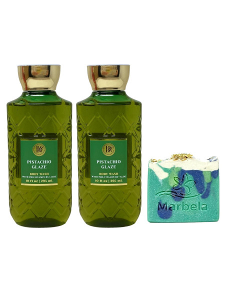 Set de 2 Gel de Ducha Baño y Cuerpo Trabajos Glaseado de Pistacho 295 mL