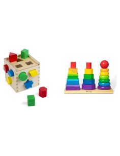 Apilador Geométrico Melissa & Doug - Juguete Educativo de Madera