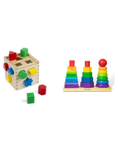 Apilador Geométrico Melissa & Doug - Juguete Educativo de Madera