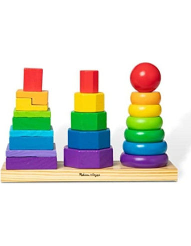 Apilador Geométrico Melissa & Doug - Juguete Educativo de Madera