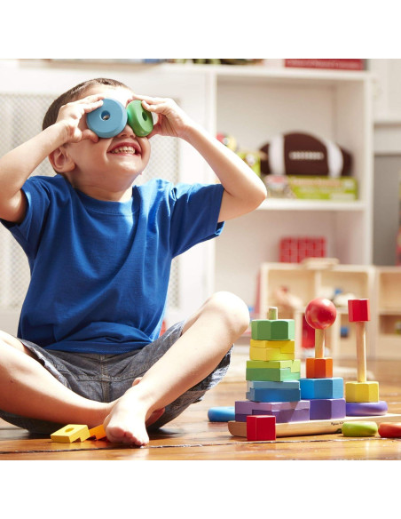 Apilador Geométrico Melissa & Doug - Juguete Educativo de Madera
