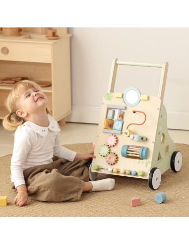 Caminador de Bebé de Madera OOOK con Ruedas y Actividades