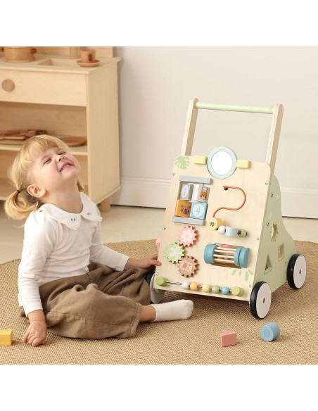 Caminador de Bebé de Madera OOOK con Ruedas y Actividades