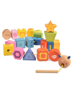 Bloques de Enhebrar y Apilar BOHS - Juguete Educativo para Niños