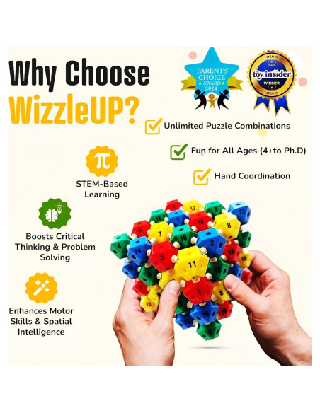 Rompecabezas 3D WizzleUP - Juguete Educativo para Niños 4+