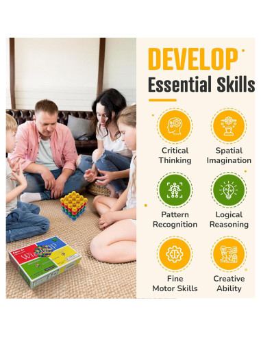 Rompecabezas 3D WizzleUP - Juguete Educativo para Niños 4+