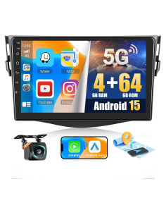 Estéreo de coche Hikity 9'' Android 15 para Toyota RAV4 2007-2011