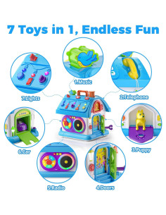 Juguete Montessori Musical Talkfun 14 en 1 para Bebés 1-2 Años 2