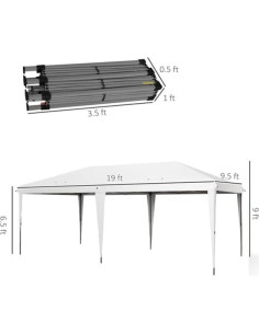 Carpa pop-up 5.8x2.9m Genérico impermeable para eventos 2