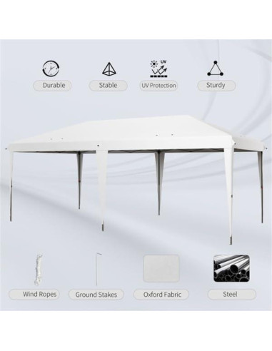 Carpa pop-up 5.8x2.9m Genérico impermeable para eventos