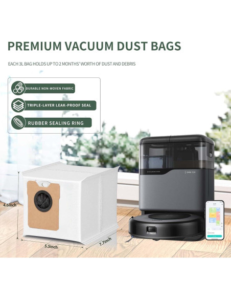 Paquete de 2 Bolsas de Polvo HUKWIMO para Eufy Omni C10 C20