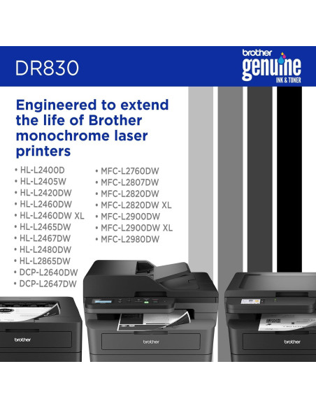 Unidad de Tambor Brother DR830 - 15000 Páginas - Alto Rendimiento