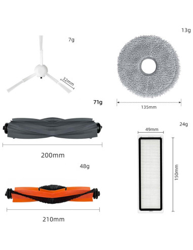 Kit de Accesorios para Aspiradora Huayuwa 11 Piezas Compatible