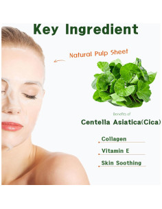 Mascarilla de esencia Cica Purederm - Paquete de 12 unidades 2