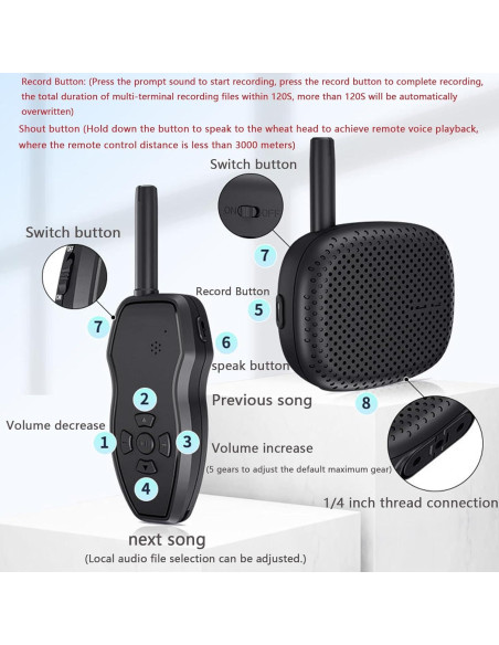 Altavoz Inalámbrico LYL para Drones DJI Air/Mavic - 800mAh