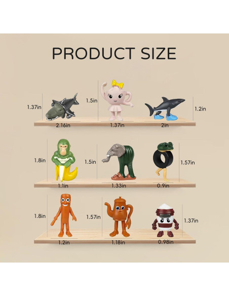 24 Figuras de Tiburón Meme Brainrot Italiano 5.1 cm PVC