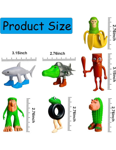 Figuras de Acción Italian Brainrot 8PCS Juguetes Coleccionables