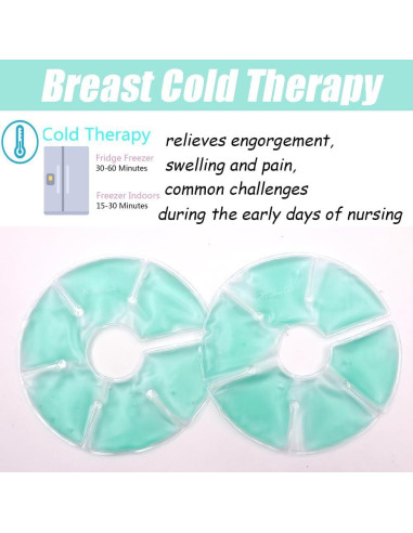 Compresas de Gel para Senos HiFineCare - Terapia Caliente y Fría