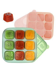 Bandeja de Congelador de Silicona LPHIANX 2 Pcs 45ml con Tapa