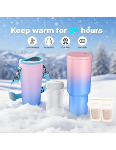 Enfriador de Leche Materna Portátil MOMJOY 1200ml Aislamiento 24h 2