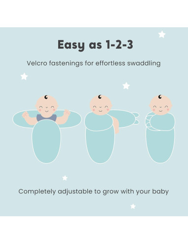 Manta de Envolver Ajustable CuddleBug 3 Unidades 0-3 Meses