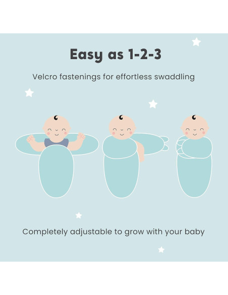 Manta de Envolver Ajustable CuddleBug 3 Unidades 0-3 Meses Manta de Envolver Ajustable CuddleBug 3 Unidades 0-3 Meses