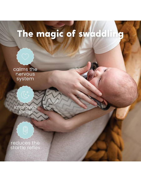 Manta de Envolver Ajustable CuddleBug 3 Unidades 0-3 Meses Manta de Envolver Ajustable CuddleBug 3 Unidades 0-3 Meses