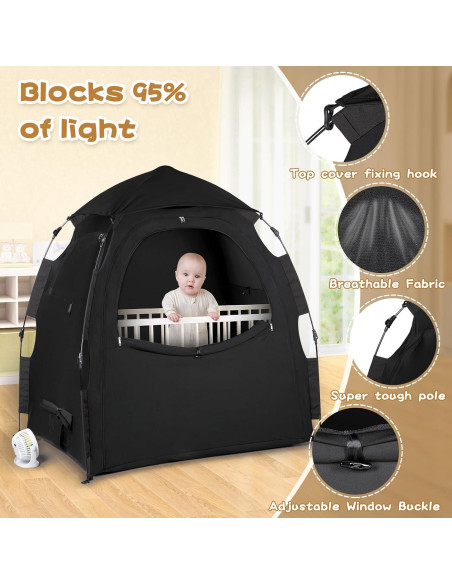 Cubierta Blackout WANRU para Pack N Play 130x89 cm - Tienda de Sueño
