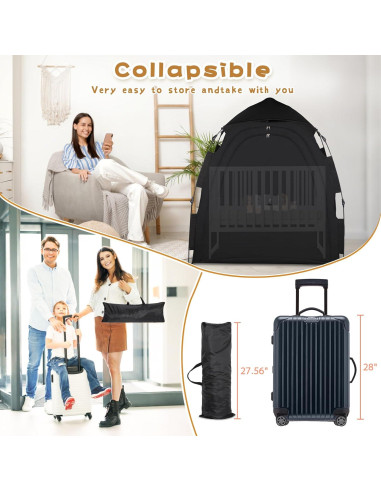 Cubierta Blackout WANRU para Pack N Play 130x89 cm - Tienda de Sueño