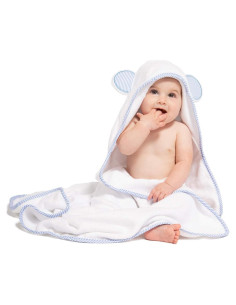 Juego de Toalla con Capucha y Paño de Lavado Fishers Finery Azul