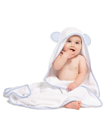 Juego de Toalla con Capucha y Paño de Lavado Fishers Finery Azul